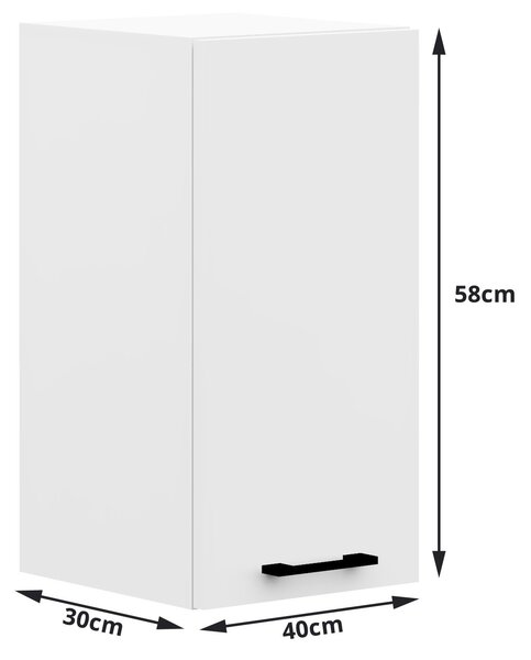 Horní kuchyňská skříňka Ozara W40 H580 (bílá)