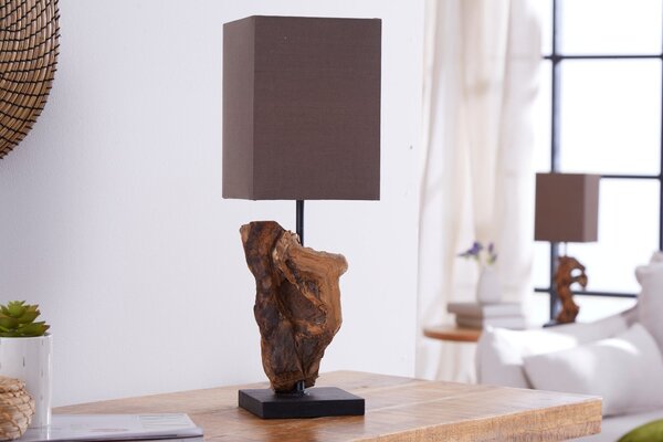 Stylová stolní lampa Hypnotic 45cm hnědá