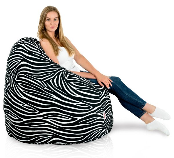 Sedací vak SAKO zebra