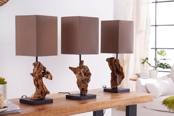 Stylová stolní lampa Hypnotic 45cm hnědá