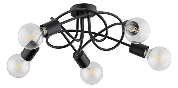 Přisazený lustr BOSTON 5xE27/15W/230V černá