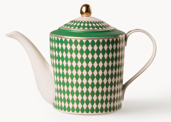 Ručně vyrobená porcelánová konvice Chess