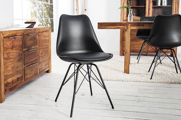 Designová moderní jídelní židle Scandinavia černá