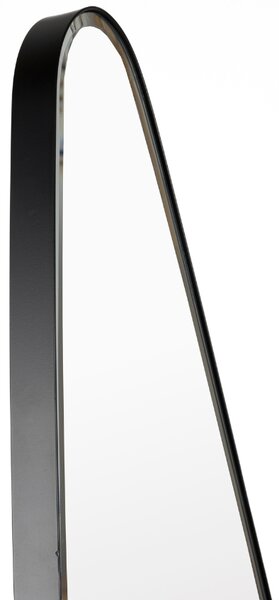 White Label Černé kovové stojací zrcadlo WLL DROPZ 135 cm