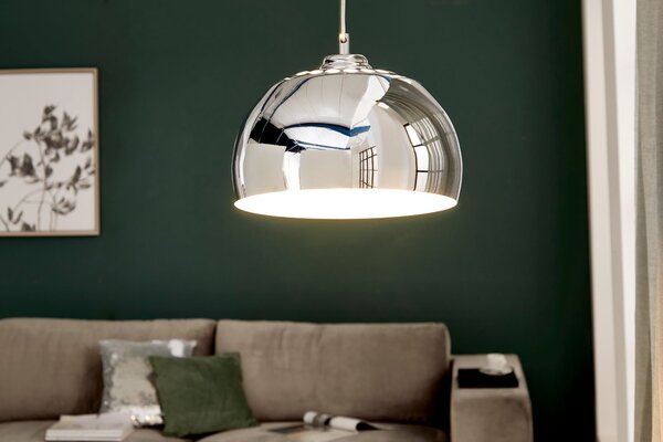 Moderní designové závěsné svítidlo Chrome Ball
