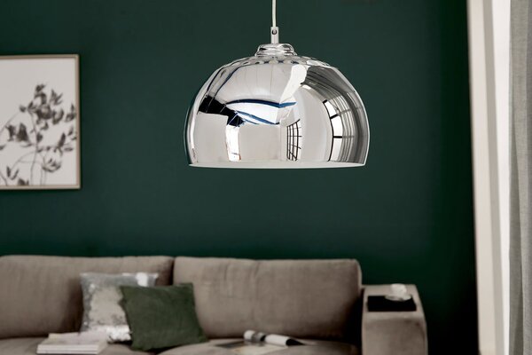Moderní designové závěsné svítidlo Chrome Ball