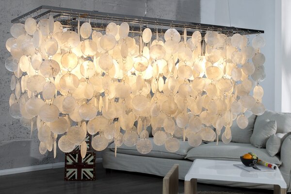 Stylové designové závěsné svítidlo Shell Reflections 80cm