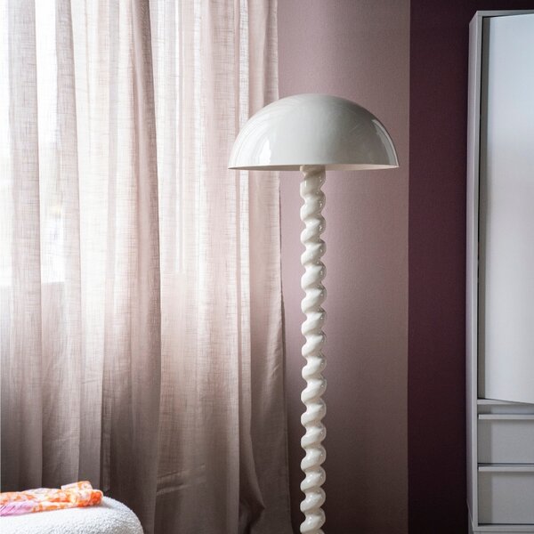 By-Boo Béžová kovová stojací lampa Luox 150 cm