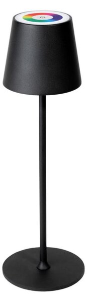 LED RGBW Stmívatelná venkovní lampa LED/1,5W/4000 mAh 3000K IP44 černá