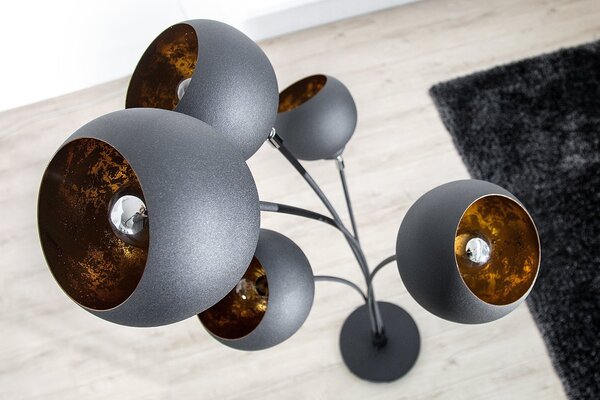 Luxusní moderní stojací lampa Magma 170cm zlatá