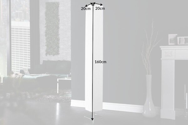 Stylová moderní stojací lampa Paris 160cm bílá