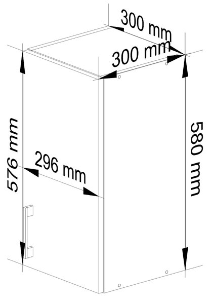 HezkýNábytek.cz Horní kuchyňská skříňka Lula w30 (bílá + dub sonoma). 1068594