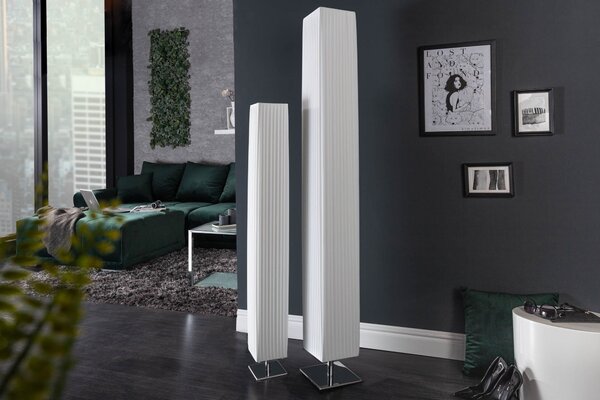 Stylová moderní stojací lampa Paris 160cm bílá