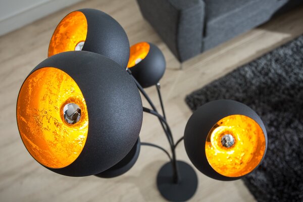 Luxusní moderní stojací lampa Magma 170cm zlatá