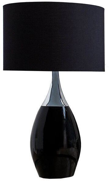 Moderní stylová stolní lampa Carla 60cm černá