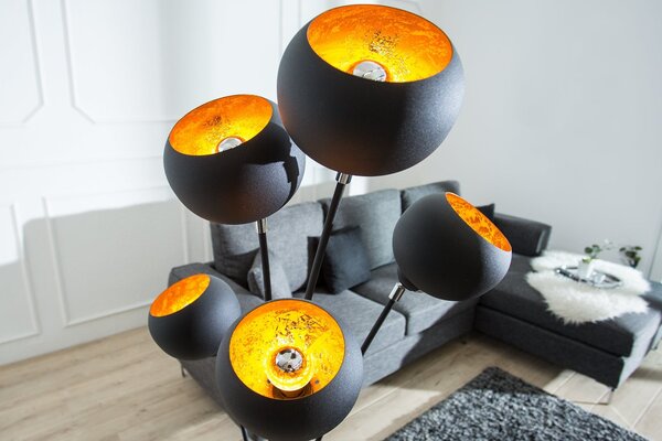 Luxusní moderní stojací lampa Magma 170cm zlatá