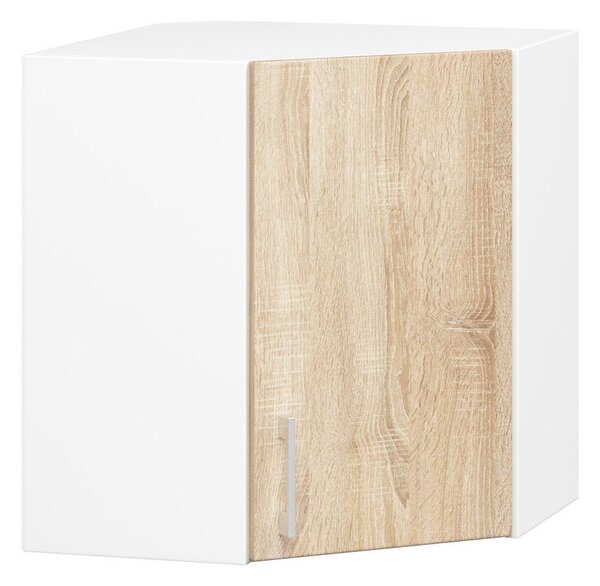 Designová kuchyňská skříňka YORK W60/60, bílá / dub Sonoma