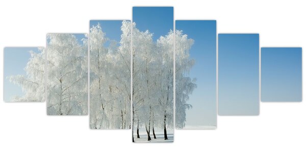 Obraz zasněžené krajiny (210x100 cm)