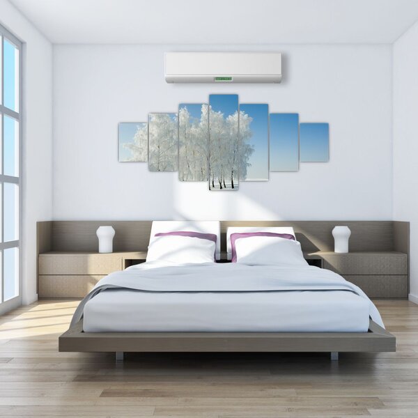 Obraz zasněžené krajiny (210x100 cm)