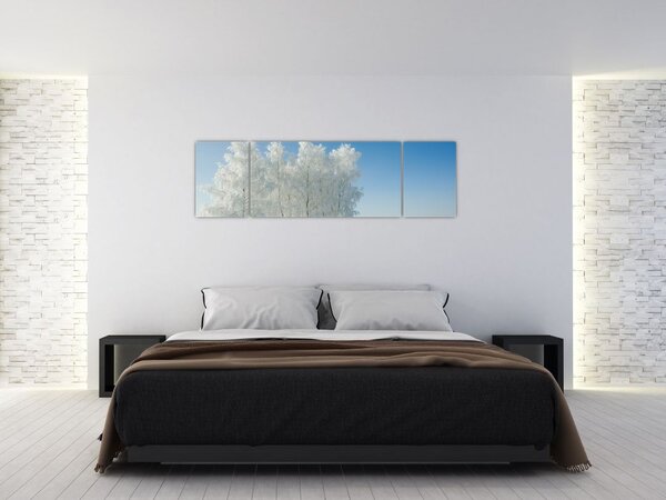 Obraz zasněžené krajiny (170x50 cm)