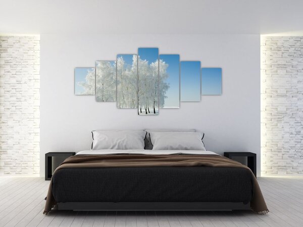 Obraz zasněžené krajiny (210x100 cm)