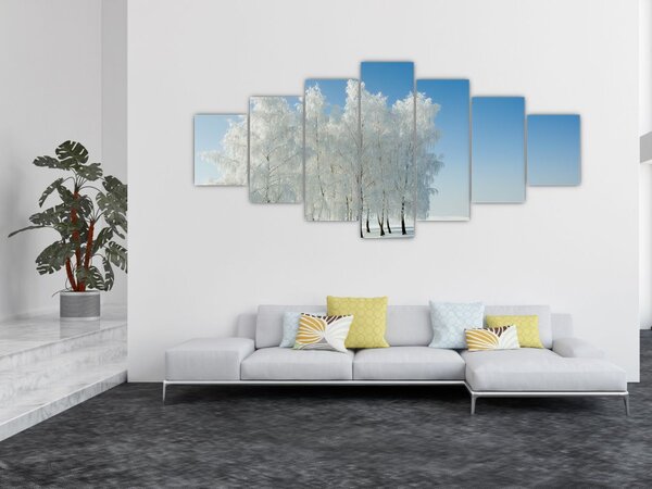 Obraz zasněžené krajiny (210x100 cm)