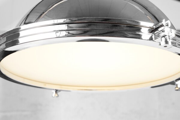 Luxusní moderní závěsné svítidlo Industrial 45cm stříbrné