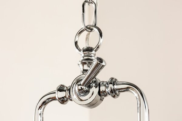 Luxusní moderní závěsné svítidlo Industrial 45cm stříbrné