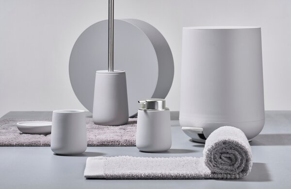 Zone Denmark Světle šedý plastový pedálový odpadkový koš Nova 5 l