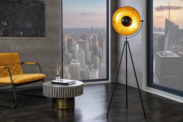 Designová originální stojací lampa Studio 140cm zlatá