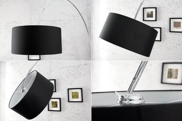 Luxusní stylová stojací lampa Big Bow černá