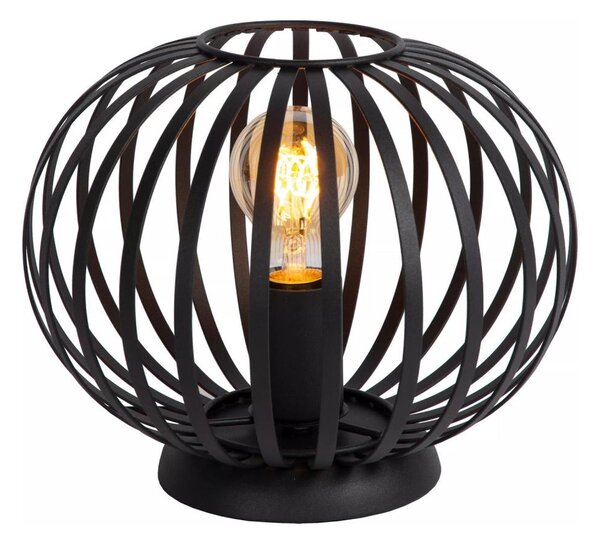 Lucide 78574/25/30 - Stolní lampa MANUELA 1xE27/40W/230V pr. 25,5 cm černá