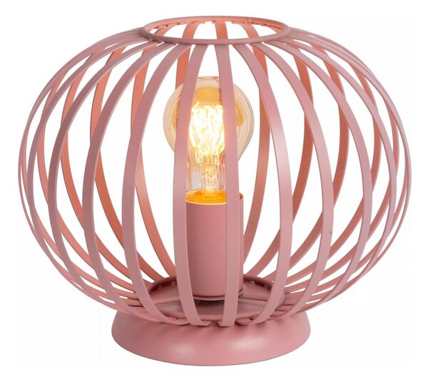 Lucide 78593/25/66 - Stolní lampa MERLINA 1xE27/40W/230V pr. 25,5 cm růžová