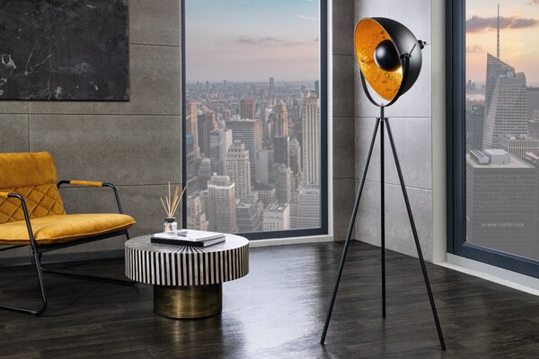 Designová originální stojací lampa Studio 140cm zlatá