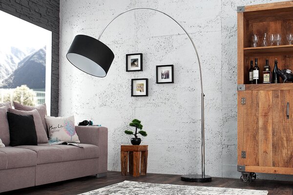 Luxusní stylová stojací lampa Big Bow černá