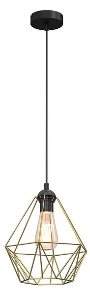 Lustr na lanku BASKET 1xE27/60W/230V pr. 25 cm zlatá