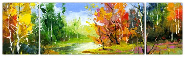 Obraz - Malba krajiny (170x50 cm)