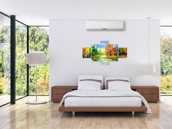 Obraz - Malba krajiny (125x70 cm)