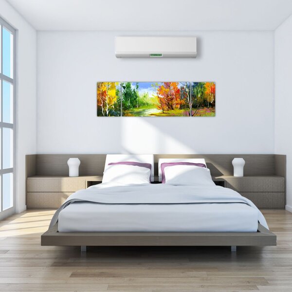 Obraz - Malba krajiny (170x50 cm)