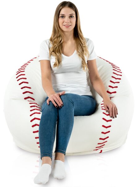 Sedací vak Baseball ekokůže
