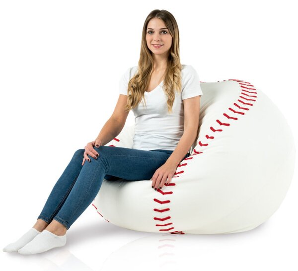 Sedací vak Baseball ekokůže
