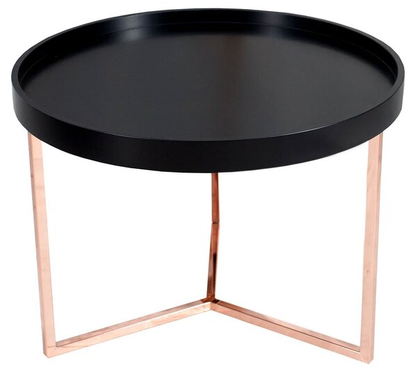 Stylový konferenční stolek Modul 60cm černá / měď