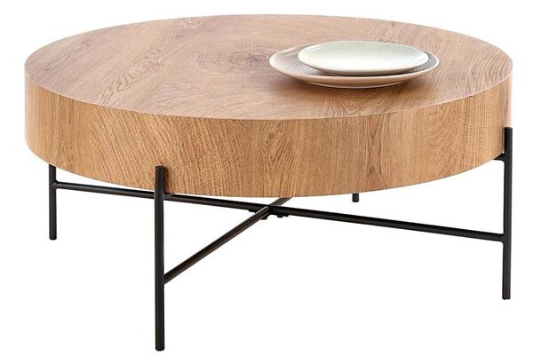 Konferenční stolek BROOKLYN 80 cm přírodní dub/černá