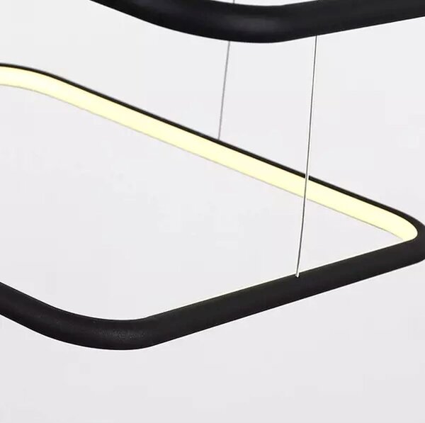 Altavola Design Ledowe Kwadraty závěsné svítidlo 2x W černá LA077/P_60_in_3k_black