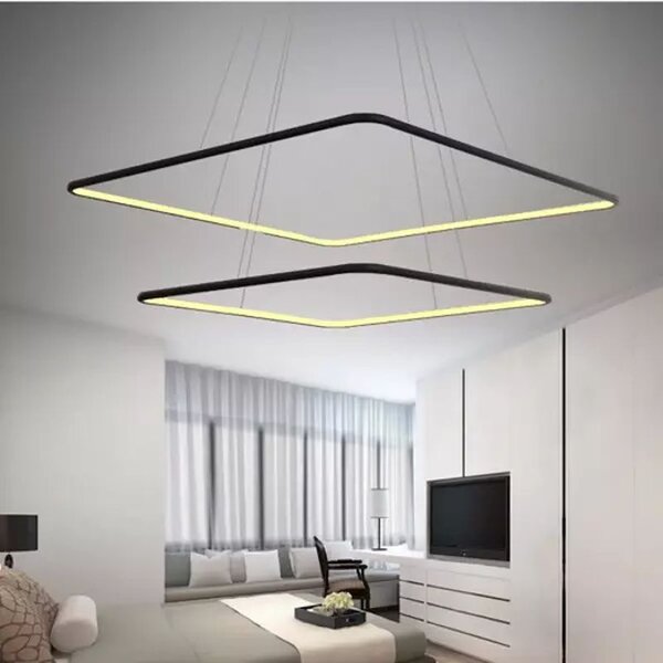 Altavola Design Ledowe Kwadraty závěsné svítidlo 2x W černá LA077/P_60_in_3k_black