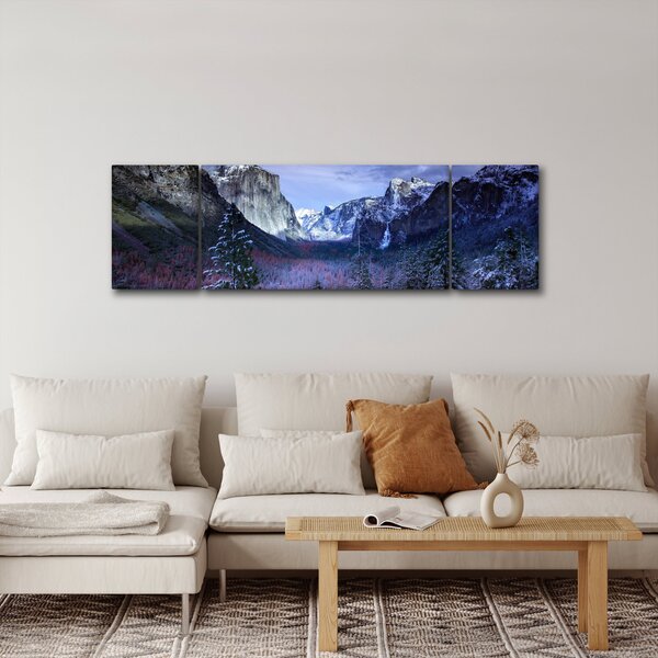 Obraz zimní horské krajiny (170x50 cm)