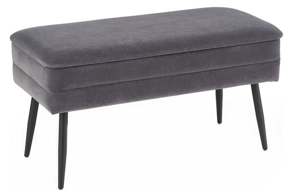 Lavice s úložným prostorem VELVA 37x78 cm šedá