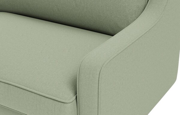 Pohovka Dělají E (mořská zelená + ořech). Akce -25%