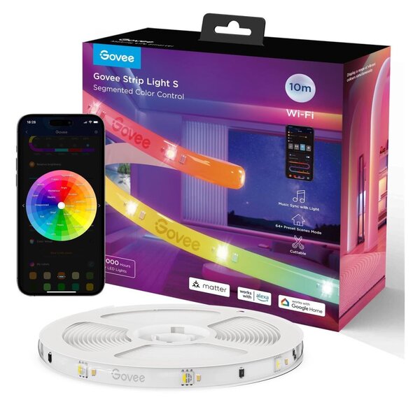 Govee - Wi-Fi RGBICW Smart PRO LED pásek 10m MATTER - extra odolný