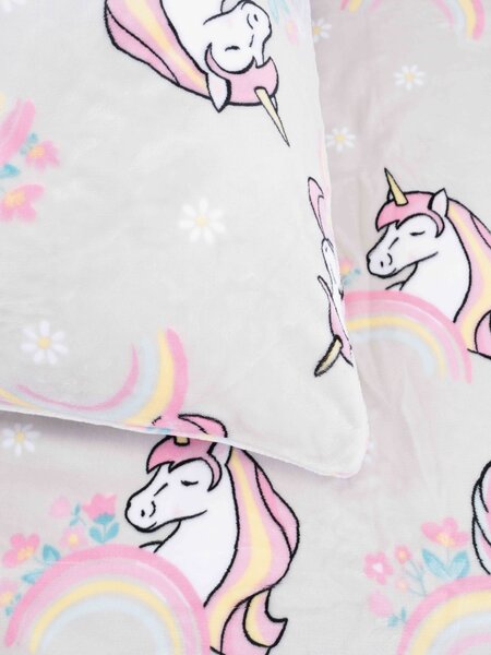 MK Lůžkoviny Mikroplyšové povlečení do postýlky Exclusive - Jednorožec